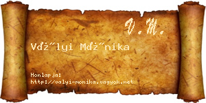 Vályi Mónika névjegykártya